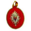 Cuore Votivo Ex Voto Pelle Rossa Argento 925
