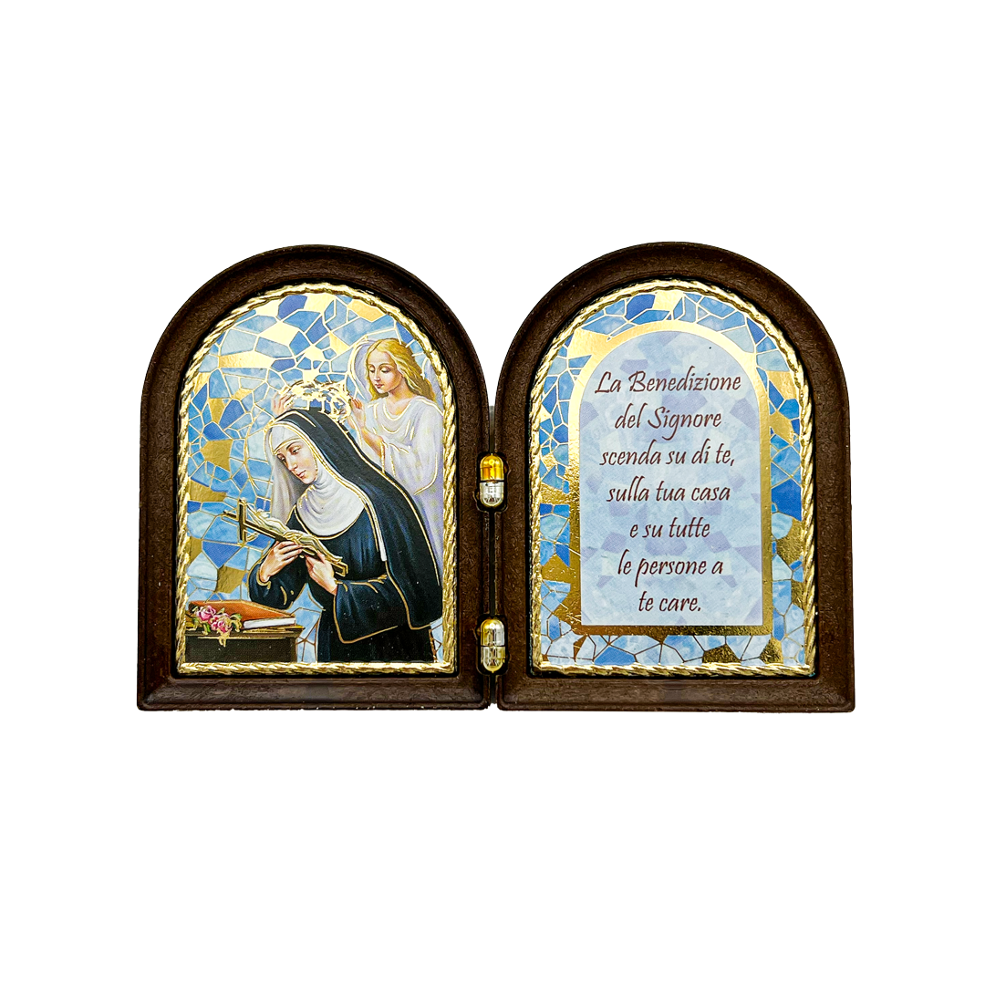 Dittico Santa Rita in legno