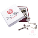 Rosario di San Benedetto in ematite e medaglia