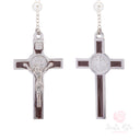 Rosario di San Benedetto in ematite e medaglia