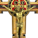 Crocifisso San Benedetto Legno Metallo