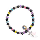 Bracciale Santa Rita elastico croce e medaglia