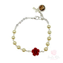 Bracciale Santa Rita perle e rosa