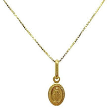 Collana medaglia Madonna Miracolosa oro giallo 18Kt