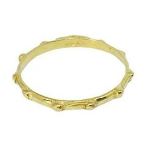 Anello Rosario dito filo in oro giallo 18Kt