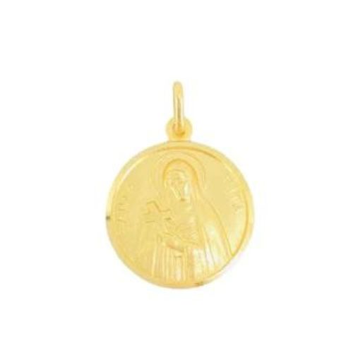 Medaglia raffigurante Santa Rita in oro giallo 18Kt