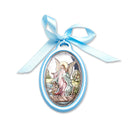 Sopraculla angelo custode in Argento laminato