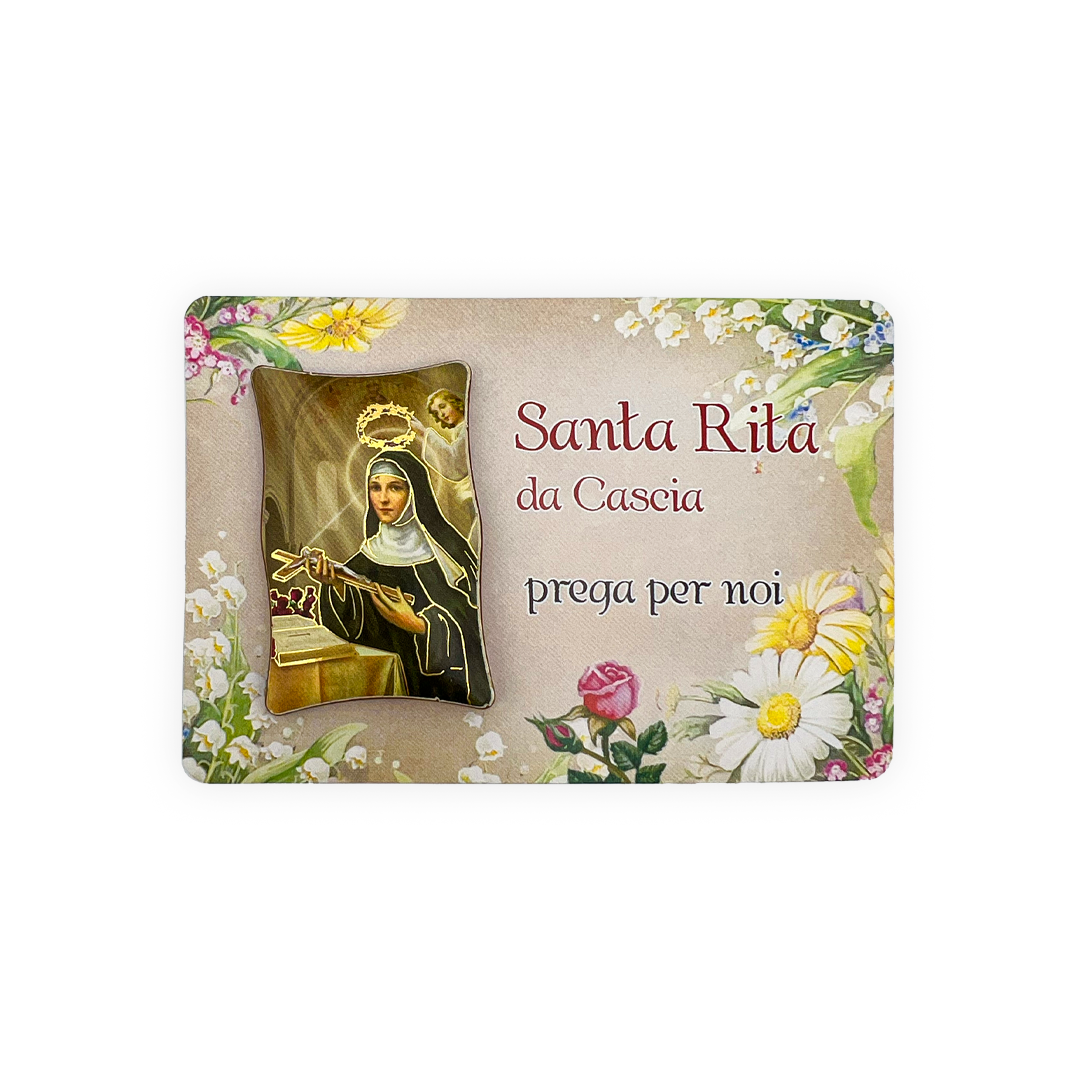 Quadretto Santa Rita con preghiera