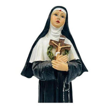 Statua Santa Rita resina con rose