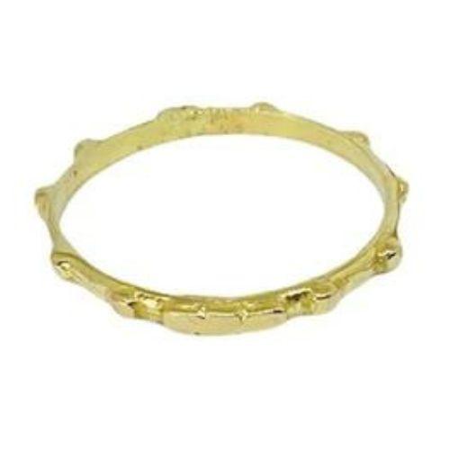 Anello Rosario dito filo in oro giallo 18Kt