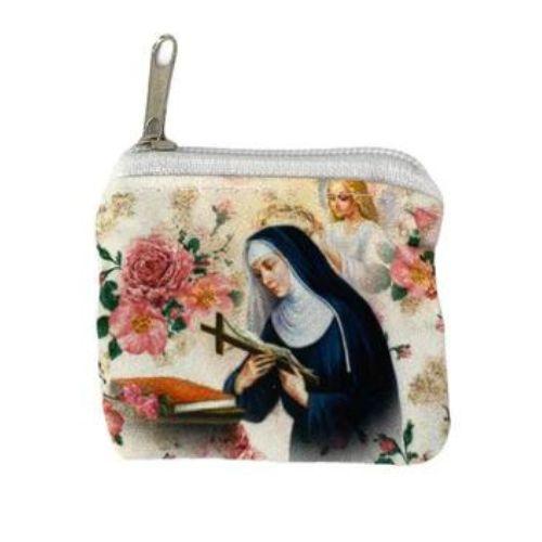 Custodia tessuto con decina profumata Santa Rita