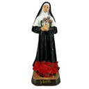 Statua Santa Rita Crocifisso Rose Resina