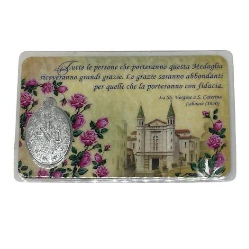 Santino di Santa Rita con immagine e medaglia Miracolosa