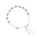 Bracciale Santa Rita grani argentati