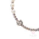 Bracciale rosario decina a molla con medaglia Santa Rita