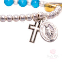 Bracciale Santa Rita molla Grani Turchese -