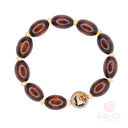 Bracciale Santa Rita Elastico Legno Naturale