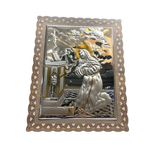 Quadro Santa Rita con placca argento o smaltato