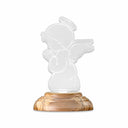 Lampada led Angelo Plexiglass Base Legno Ulivo