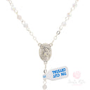 Rosario collana Santa Rita con grano in mezzo cristallo