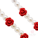 Bracciale Santa Rita Elastico Mani Preghiera Rose Perle