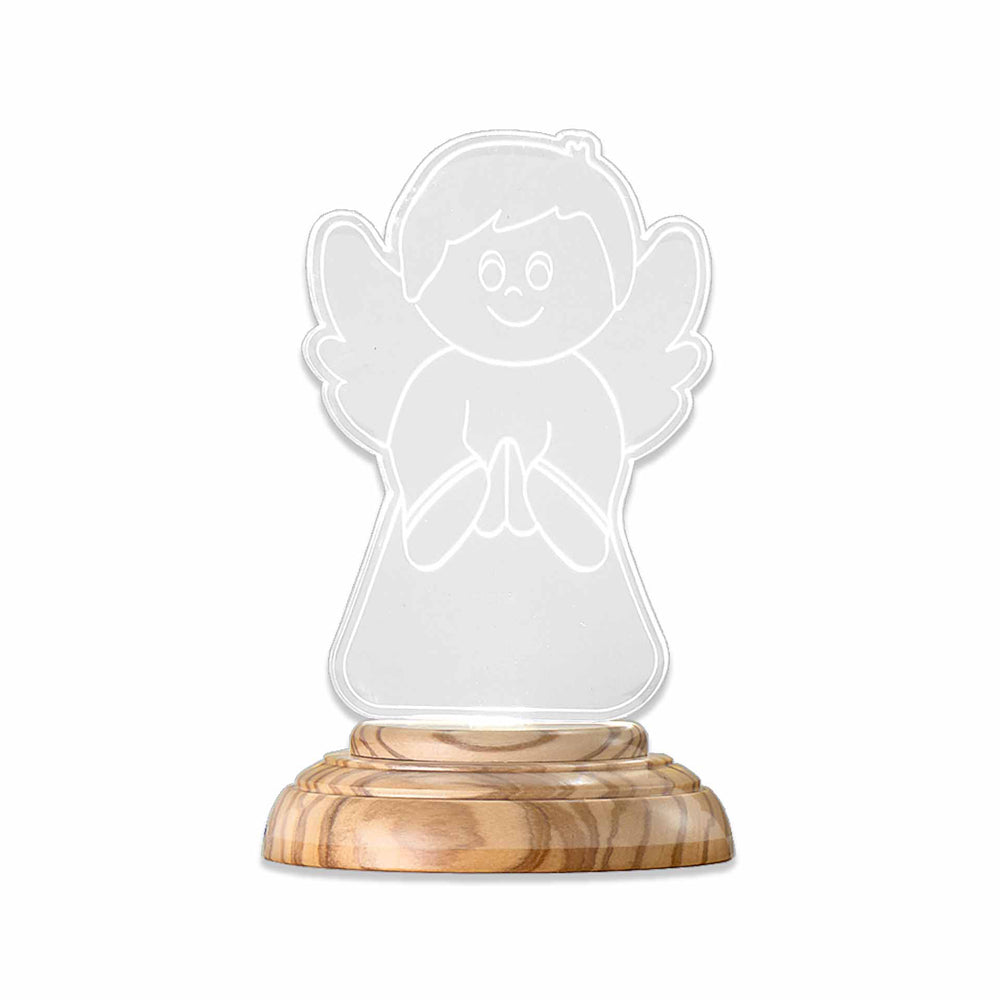 Lampada led Angelo plexiglass e ulivo