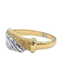 Fede di Santa Rita diamantata Oro Bianco e Giallo 18 kt