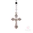 Rosario Santa Rita con grani cubici in ematite