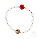 Bracciale Santa Rita Elastico Cristallo Colorato con Rosa