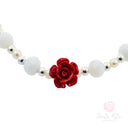 Bracciale Santa Rita Elastico Cristallo Colorato con Rosa