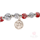 Bracciale Santa Rita elastico grani rosa