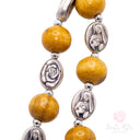 Bracciale Santa Rita Elastico Legno Ulivo e Zama