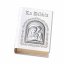 Bibbia con placca Sacra Famiglia in Argento 925