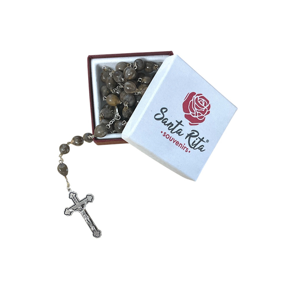 Rosario Santa Rita con grani lacrima di Giobbe