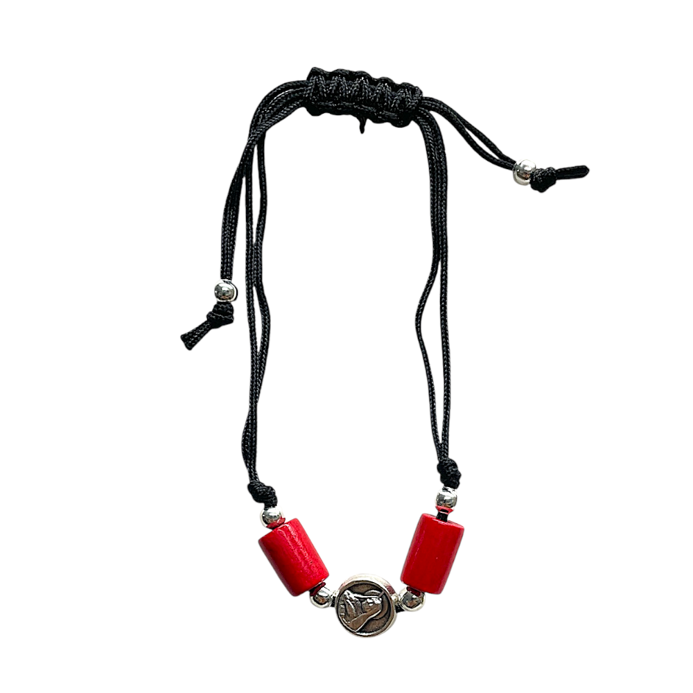 Bracciale regolabile legno rosso