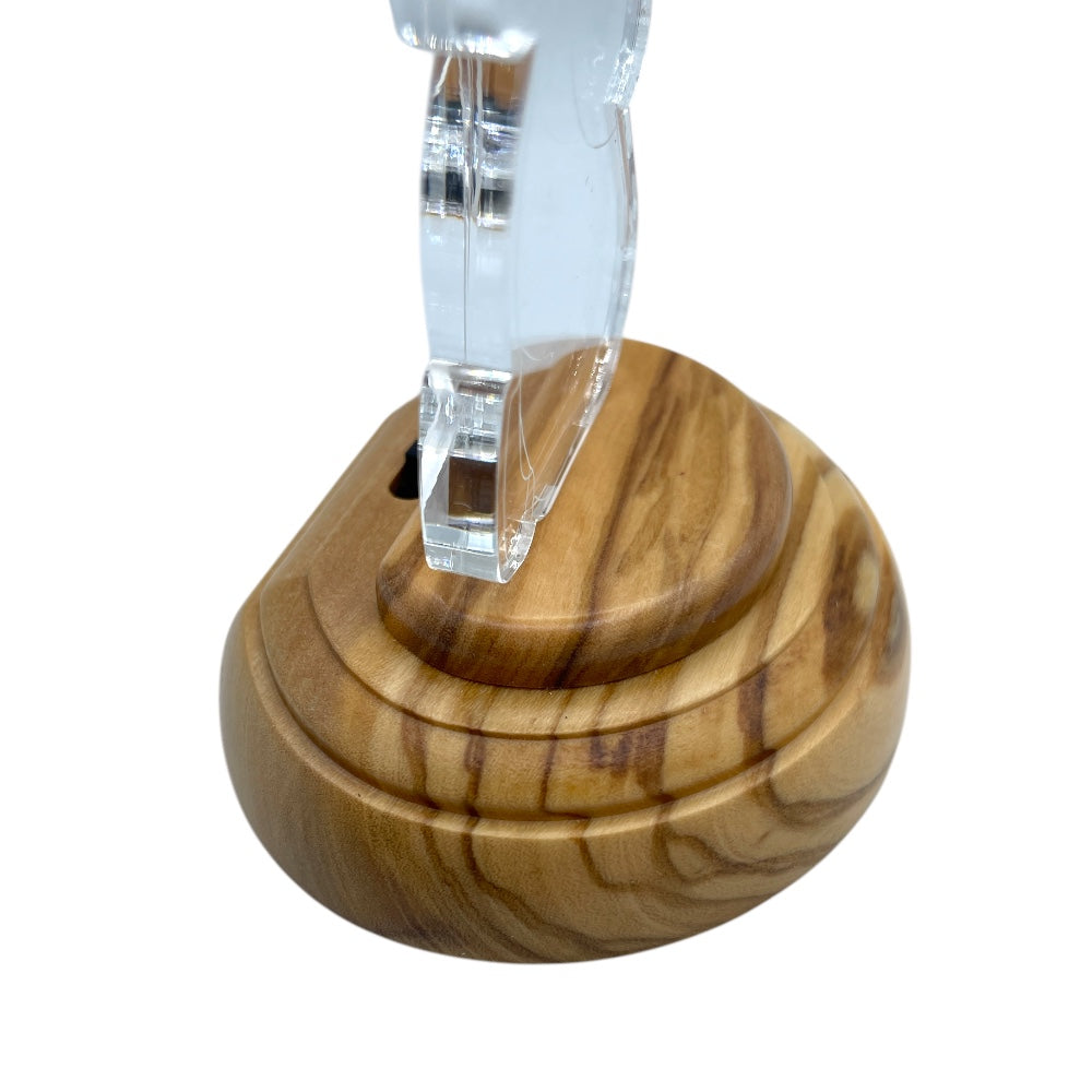 Lampada led Angelo plexiglass e ulivo