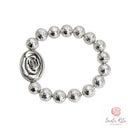 Anello elastico Santa Rita con mezzo cristallo