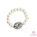 Anello elastico Santa Rita con mezzo cristallo