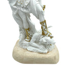 Statua di San Michele Arcangelo bianca