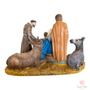 Presepe Francescano in Polvere di Marmo e Resina 15 × 25 × 24 cm