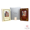 Bibbia Legno Sacra Famiglia Santa Rita da Cascia 15x22 cm