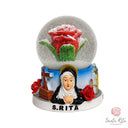 Bolla vetro con Rosa di Santa Rita Resina