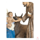 Presepe Francescano in Polvere di Marmo e Resina 15 × 25 × 24 cm