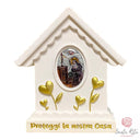 Casa Santa Rita da Cascia Resina Bianca con Rifiniture Dorate