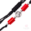 Bracciale Santa Rita corda medaglia zama