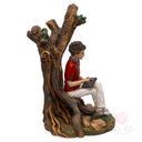 Scultura San Carlo Acutis Sotto Albero 24cm Maestro Cassetta Resina Marmo