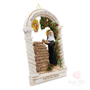 Scultura Arco Santa Rita Benedici Casa 14cm Maestro Cassetta Resina Marmo