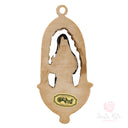 Acquasantiera Santa Rita Rose e Croce 13cm Maestro Cassetta Resina Marmo