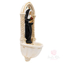 Acquasantiera Santa Rita Rose e Croce 17cm Maestro Cassetta Resina Marmo