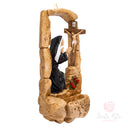 Acquasantiera Santa Rita Crocifisso 24cm Maestro Cassetta Resina Marmo